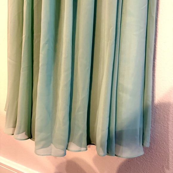 Sage Silk Chiffon Gown — Beaded Strap Elegance | Cinderella Divine | bb033 - Picture 5 of 10